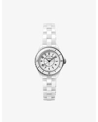 CHANEL - J12 28Mm Steel And Ceramic Quartz Watch - Lyst