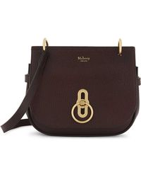 Mulberry Oxblood Amberley Small Grained-leather Cross-body Bag - Multicolour