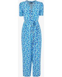 Whistles - Hazy Coral Woven Jumpsuit - Lyst