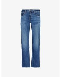 7 For All Mankind - Standard Straight-Leg Stretch-Denim Blend Jeans - Lyst