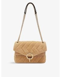 Sandro - Yza Quilted Suede Shoulder Bag - Lyst