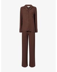 THE NAP CO - Ribbed Long-Sleeve Modal-Jersey Pyjama Set - Lyst