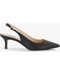 Dune - Celini Pointed-toe Leather Slingback Courts - Lyst