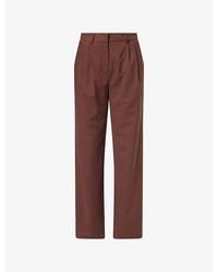 4th & Reckless - Lennie Tailored Cotton And Linen Blend Trousers - Lyst