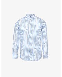 Paul Smith - Striped Long-sleeved Organic-cotton Shirt X - Lyst