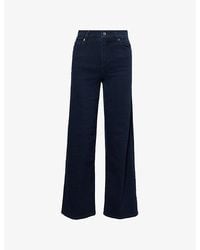 FRAME - Le Slim Palazzo Wide-Leg Stretch-Denim Blend Jeans - Lyst