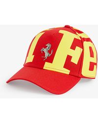 Herren Accessoires Sonnenbrillen Ferrari Baseballkappe mit Logo-Schild in Rot für Herren 