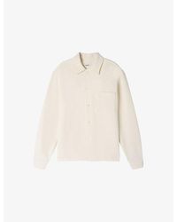 Sandro - Long-Sleeved Textured Woven Shirt - Lyst