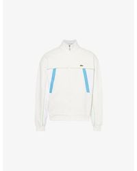 Lacoste - Logo-Appliqué Vintage Zip-Up Cotton-Blend Sweatshirt - Lyst