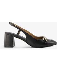 dune croft leather slingback courts