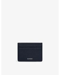 Sandro - Logo-Embossed Leather Card Holder - Lyst