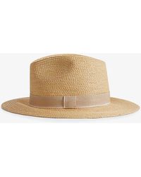 Reiss - Tural Gracie Ribbon-embellished Raffia Hat - Lyst