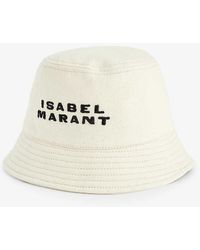 Isabel Marant - Hayley Brand-embroidered Cotton Bucket Hat - Lyst