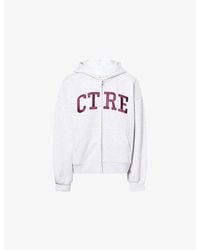 The Couture Club - Brand-Patch Relaxed-Fit Cotton-Blend Hoodie - Lyst