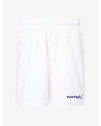 Sporty & Rich - Health Club Logo-Print Cotton Shorts - Lyst