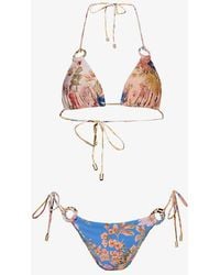Zimmermann - August Floral-print Bikini Set - Lyst
