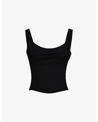 House Of Cb - The Drape Neck Jersey Corset Top Xs (A-C Cup) - Lyst