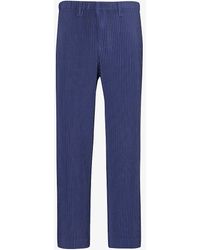 Homme Plissé Issey Miyake - Pleated Straight-leg Regular-fit Knitted Trousers - Lyst