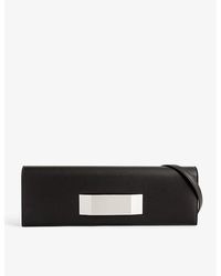 Rick Owens - Brand-engraved Plaque Leather Clutch Bag - Lyst