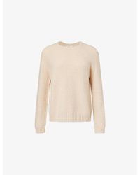 Weekend by Maxmara - Striped Round-Neck Knitted Jumper - Lyst