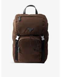 Prada - Re-Nylon Large Recycled-Nylon And Leather Backpack - Lyst