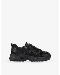 KG by Kurt Geiger - Lexie Flower Faux-Suede Trainers - Lyst