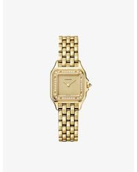 Cartier - Unisex Crwjpn0057 Panthère De Small 18ct Yellow-gold And 0.26ct Brilliant-cut Diamond Quartz Watch - Lyst