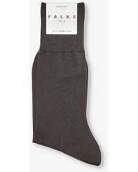 FALKE - No. 6 Logo-print Wool And Silk-blend Knitted Socks - Lyst