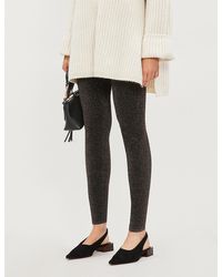 Sandro Kezia Metallic Stretch-jersey leggings - Multicolour