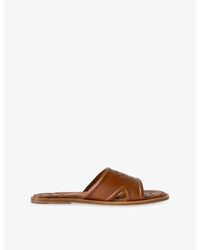 Zadig & Voltaire - Beach Logo Leather Slides - Lyst