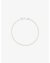 Astrid & Miyu - Tennis Chain Rhodium-Plated Brass And Cubic Zirconia Bracelet - Lyst