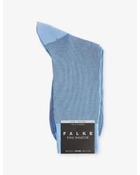 FALKE - Fine Shadow Cotton-Blend Socks - Lyst