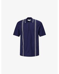 Palmes - Zip Short-Sleeves Cotton-Piqué Polo Shirt - Lyst