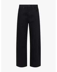 FRAME - The Bow Wide-Leg High-Rise Denim Jeans - Lyst