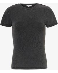 GOOD AMERICAN - Jeanius Faded Slim-fit Stretch-woven T-shirt - Lyst