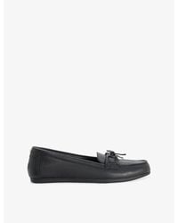 Dune - Girella Padlock Leather Moccasins - Lyst