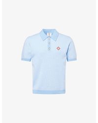 CASABLANCA - Pinstripe Short-Sleeve Cotton Polo Shirt - Lyst