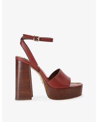 Steve Madden - Floria Heeled Leather Sandals - Lyst