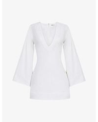 House Of Cb - Isha A-Line Stretch-Cotton Mini Dress - Lyst