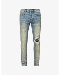 Purple Brand - Paint-Effect Dropped Fit Slim-Leg Denim Jeans - Lyst