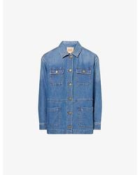 PAIGE - Clarke Patch-Pocket Denim Jacket - Lyst