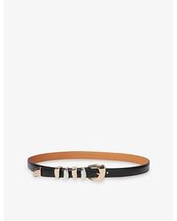 Claudie Pierlot - Sculpted-Loop Leather Belt - Lyst