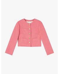 LK Bennett - Allie Boxy-fit Tweed Cotton-blend Jacket - Lyst