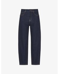 Whistles - Barrel-Leg High-Rise Stretch-Denim Jeans - Lyst