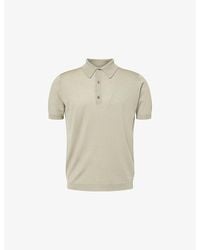John Smedley - Macloud Short-Sleeve Merino-Wool Polo Jumper - Lyst