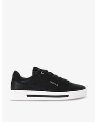 Carvela Kurt Geiger - Diamond Logo-Badge Faux-Leather Low-Top Trainers - Lyst