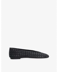 Dune - Homely Woven Leather Ballet Flats - Lyst