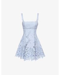 House Of Cb - Isla Floral-Pattern Woven Mini Dress Xs (A-C Cup) - Lyst
