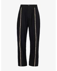 Kartik Research - Sultan Wide-Leg Wool Trousers - Lyst