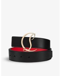 Christian Louboutin - Cl Logo-Buckle Leather Belt - Lyst